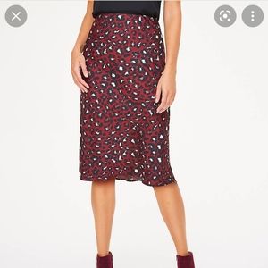 LOFT leopard skirt